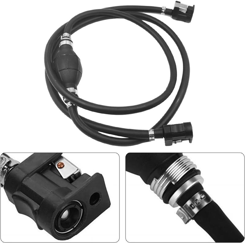 Bittwee 3/8" 6.56FT Car Fuel Line Assembly Kit, Auto Steel Fuel Line Hose Clamps Primer Bulb, Compatible with Marine Outboard RVs Tractors Caravans Boats Motors Vehicles and More - Image 4